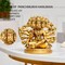 Brass Panchmukhi Hanuman Statue Anjani Pawan Putra Lord Bajrangbali Idol Murti Hindu Religious Divine Sculpture for Home Office Entrance Pooja Room Temple Mandir Decor Housewarming Gift